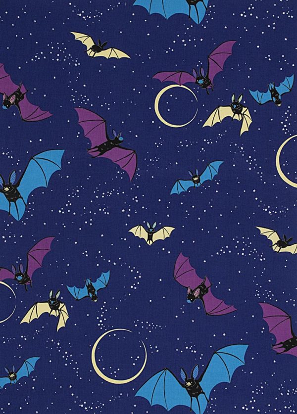 Quilting Cotton - Alexander Henry - Bellatrix the Bat - Purple