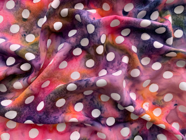 Rayon Batiks by Mirah – Polka Dots – Rainbow