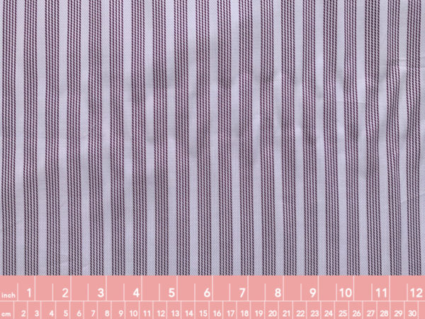 Deadstock Yarn Dyed Twill - Purple Stripe