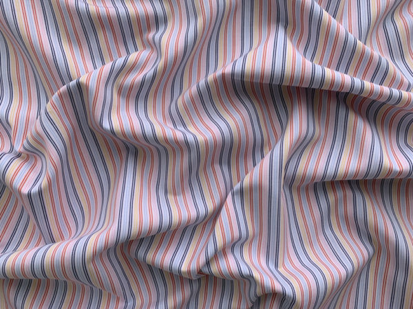 Deadstock Cotton Shirting - Sherbet Stripes