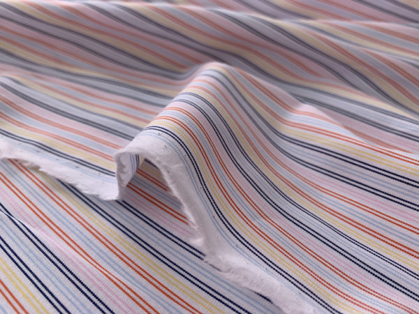 Deadstock Cotton Shirting - Sherbet Stripes