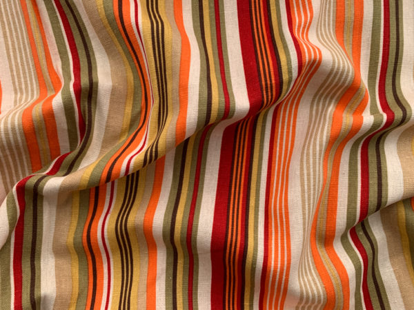 Designer Deadstock - Rayon/Linen Blend - Autumn Stripe