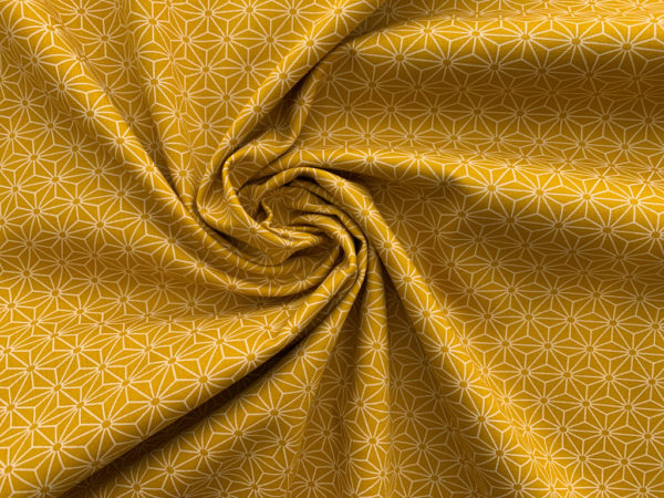 Japanese Cotton Sheeting - Asanoha - Gold