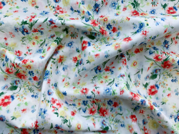 Japanese Cotton Lawn - Floral - Orange