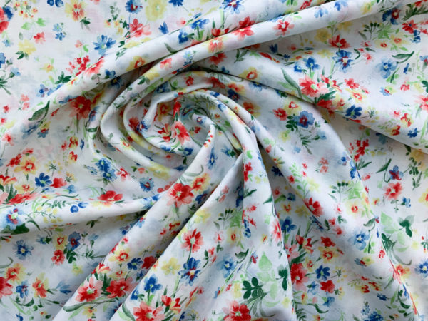 Japanese Cotton Lawn - Floral - Orange