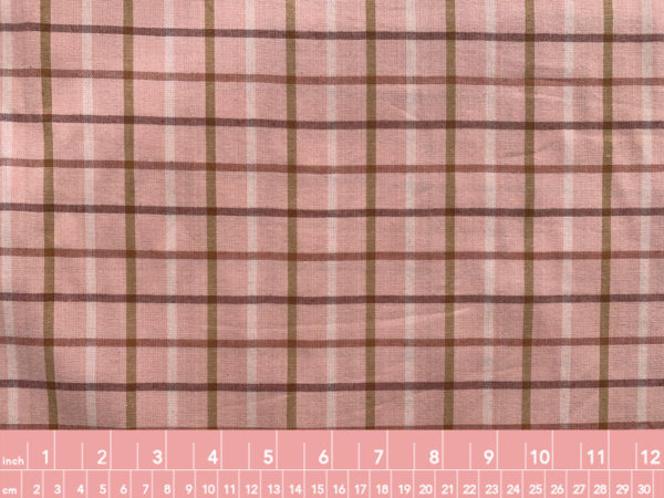 One Sister Designs - Cherry Blossom Yarn Dye - Peach Plaid