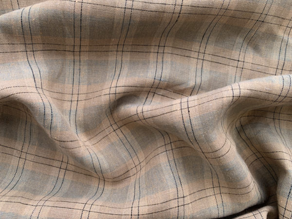 Deadstock - Yarn Dyed Linen - University Plaid