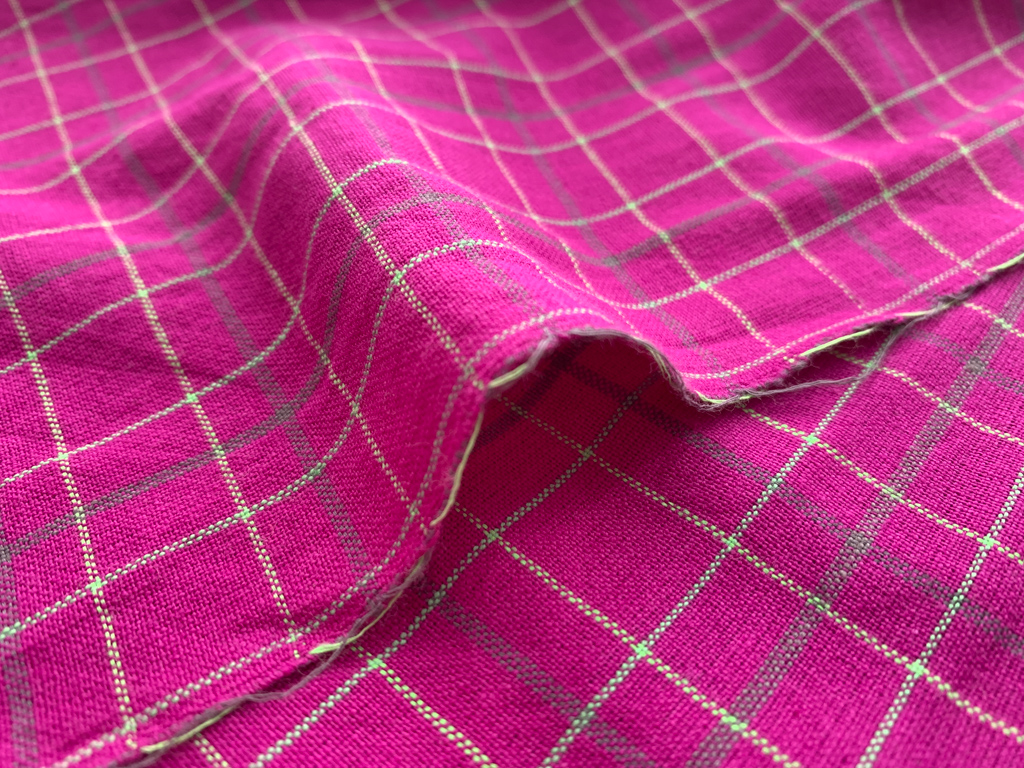 Yarn Dyed Cotton - Double Plaid - Magenta - Stonemountain & Daughter ...