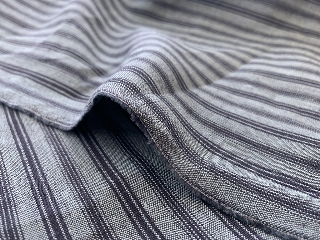 Yarn Dyed Linen - Blue Stripe - Stonemountain & Daughter Fabrics
