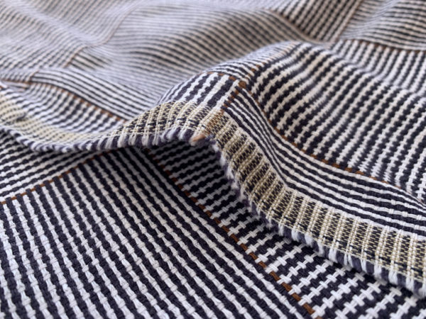 Yarn Dyed Linen - Blue/White Basketweave