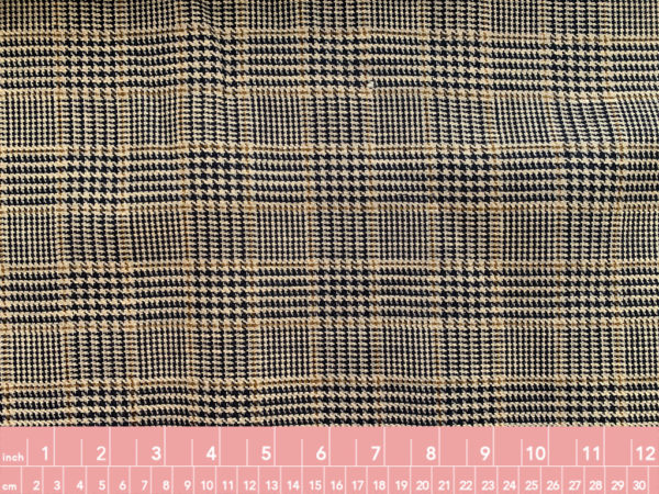 Yarn Dyed Linen - Grandpa Houndstooth Plaid