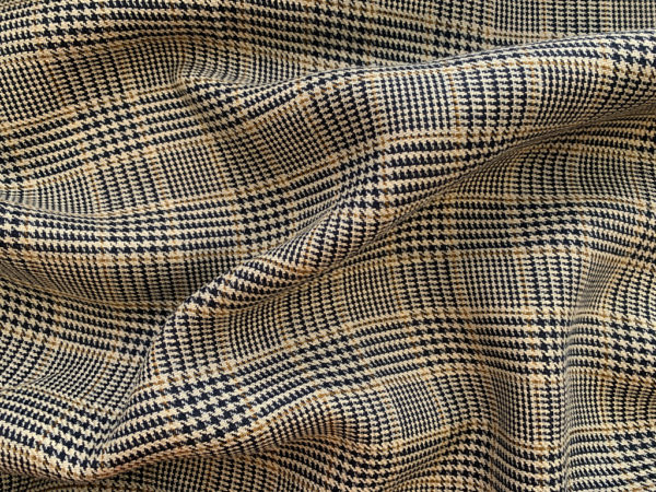 Yarn Dyed Linen - Grandpa Houndstooth Plaid