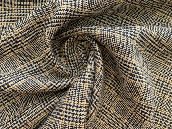 Yarn Dyed Linen - Grandpa Houndstooth Plaid