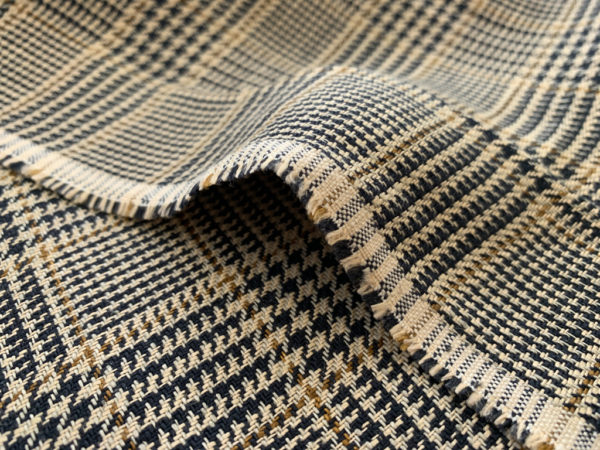 Yarn Dyed Linen - Grandpa Houndstooth Plaid