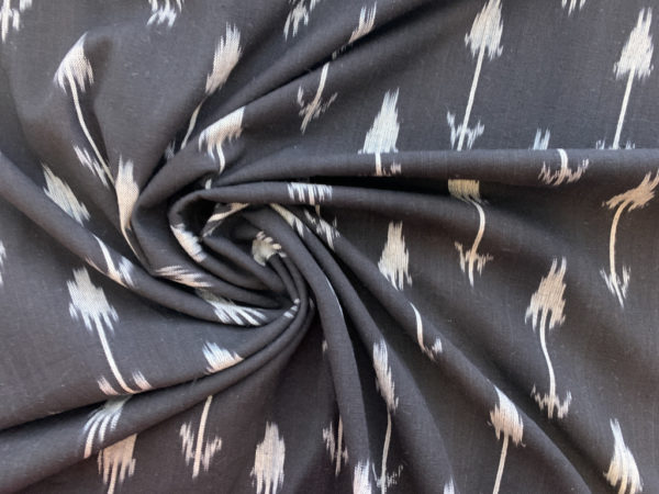 Arrowheads Cotton Ikat - White on Black