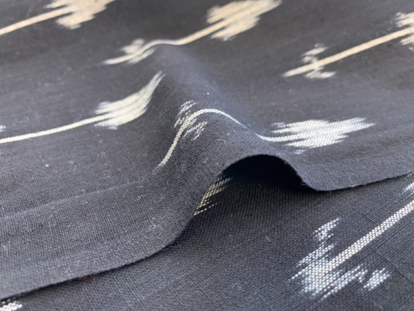 Arrowheads Cotton Ikat - White on Black