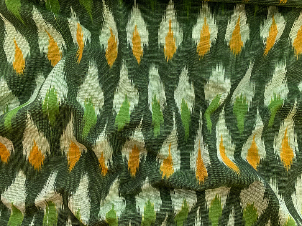 Flames Cotton Ikat - Green - Stonemountain & Daughter Fabrics