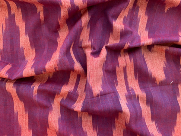 Zig Zag Cotton Ikat - Pink/Magenta