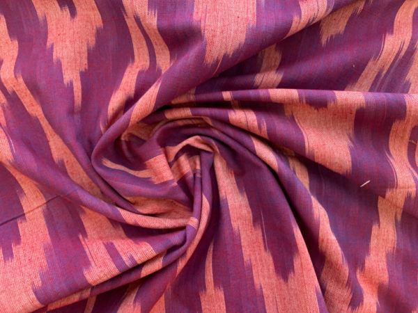 Zig Zag Cotton Ikat - Pink/Magenta