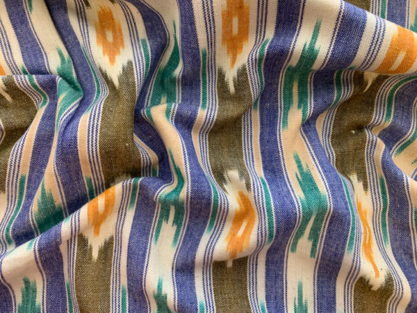Target Stripe Cotton Ikat - Blue/Brown