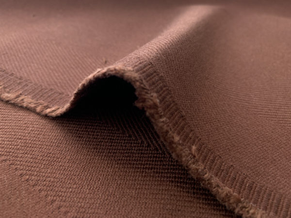 Japanese Cotton Herringbone Canvas - Coffee