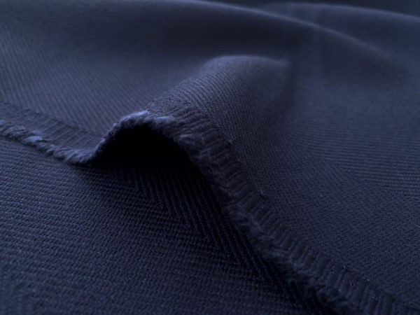 Japanese Cotton Herringbone Canvas - Navy