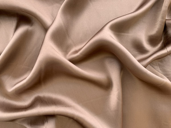 Designer Deadstock - Silk Charmeuse - Taupe