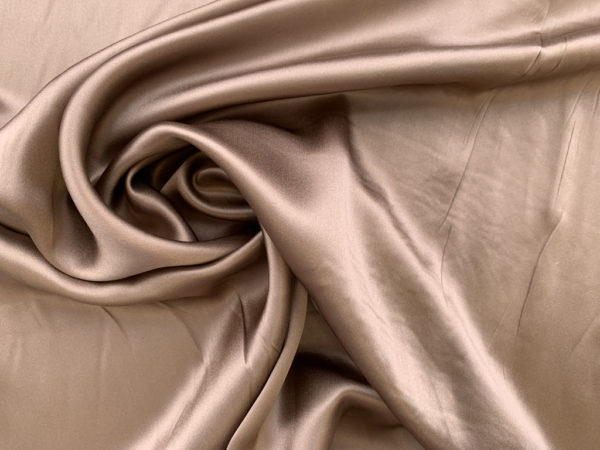 Designer Deadstock - Silk Charmeuse - Taupe