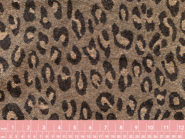 Amour Vert - Wool/Linen Jacquard - Leopard Print