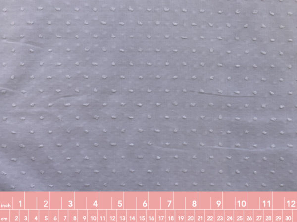 Cotton/Poly Swiss Dot - White