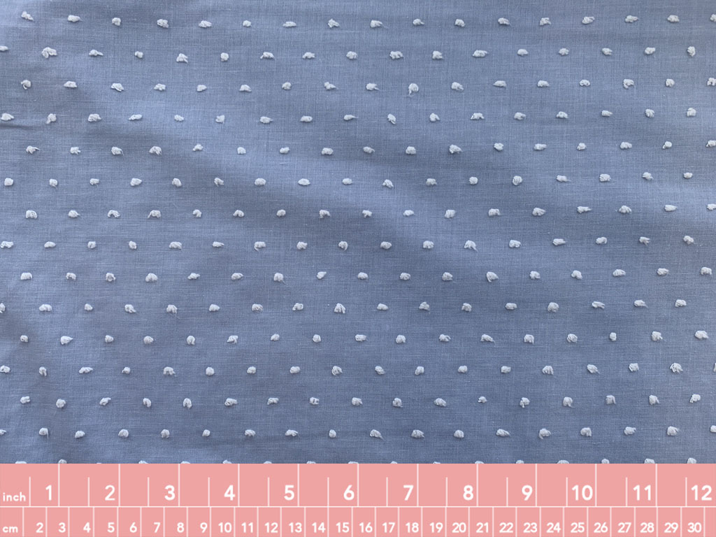 Cotton/Poly Swiss Dot - Sky Blue - Stonemountain & Daughter Fabrics