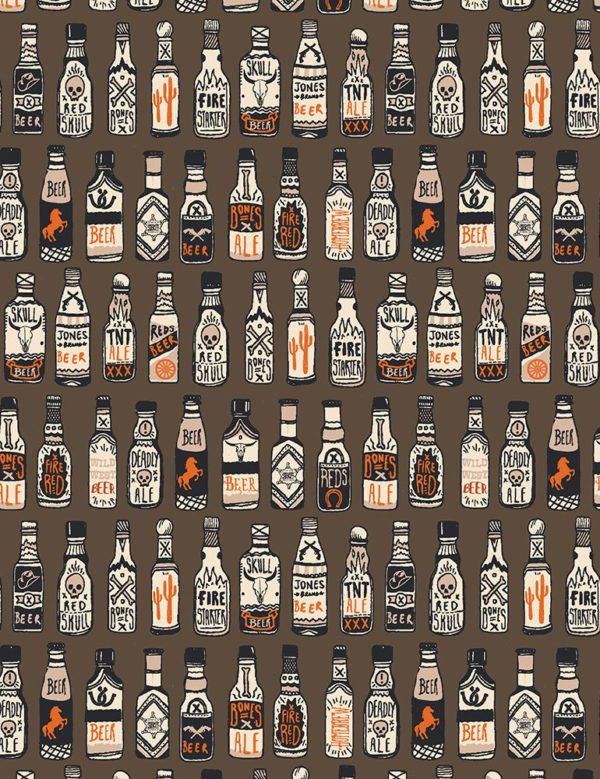 Quilting Cotton - Wanted - Brewskis - Butternut