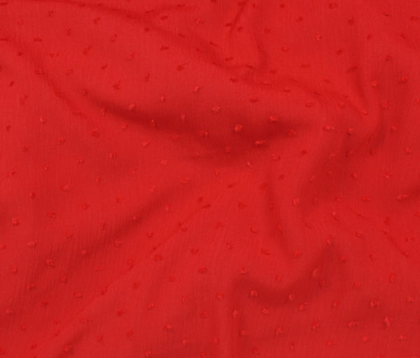 Viscose Swiss Dot – Red