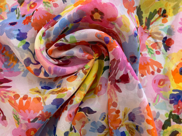 Milly - Silk Chiffon - Candy Floral