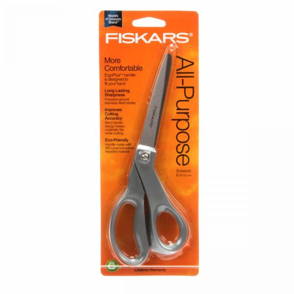 Fiskars All-Purpose Bent Scissors - Gray - 8"