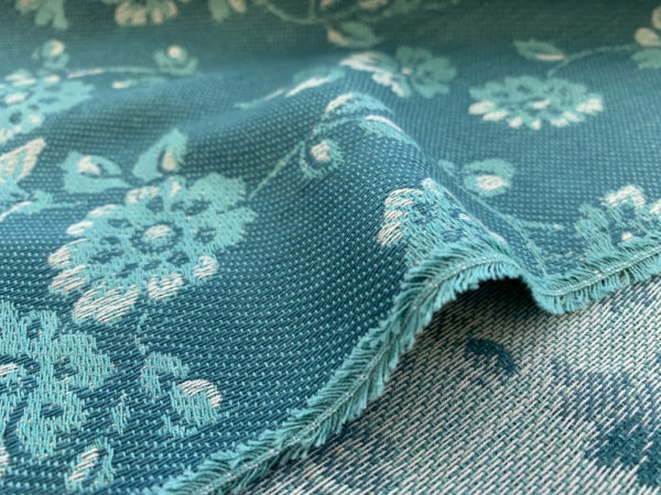 Cotton Jacquard - Chateau Floral - Teal