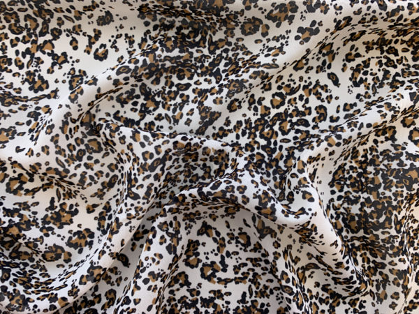 Designer Deadstock - Crinkle Viscose - Mini Leopard Print