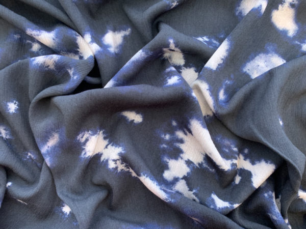 Designer Deadstock - Crinkle Viscose - Cloud Print