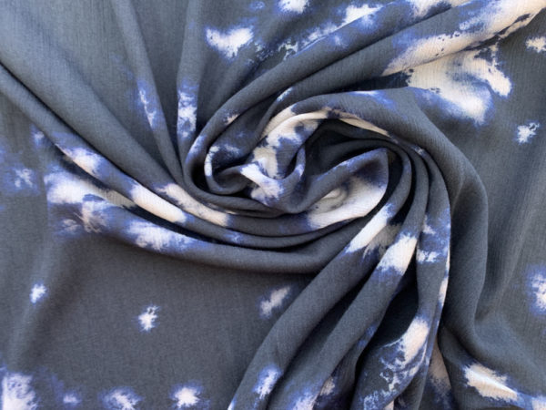 Designer Deadstock - Crinkle Viscose - Cloud Print