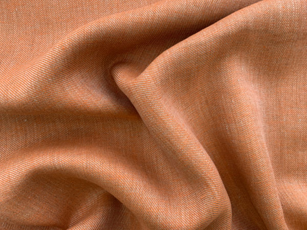 Yarn Dyed Two-Tone Linen Twill - Pumpkin