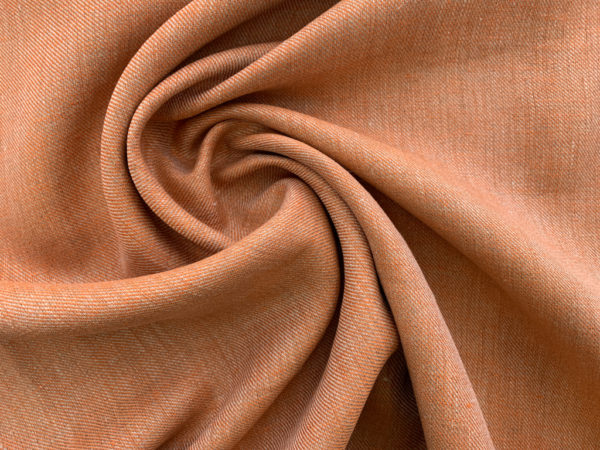 Yarn Dyed Two-Tone Linen Twill - Pumpkin