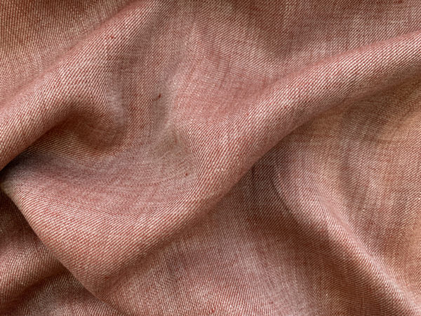 Yarn Dyed Two-Tone Linen Twill - Pumpkin