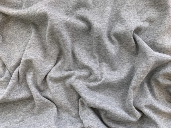 Organic Cotton Interlock - Light Heathered Grey