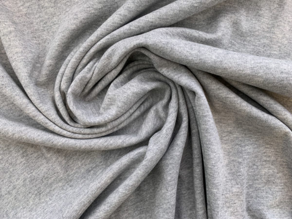 Organic Cotton Interlock - Light Heathered Grey