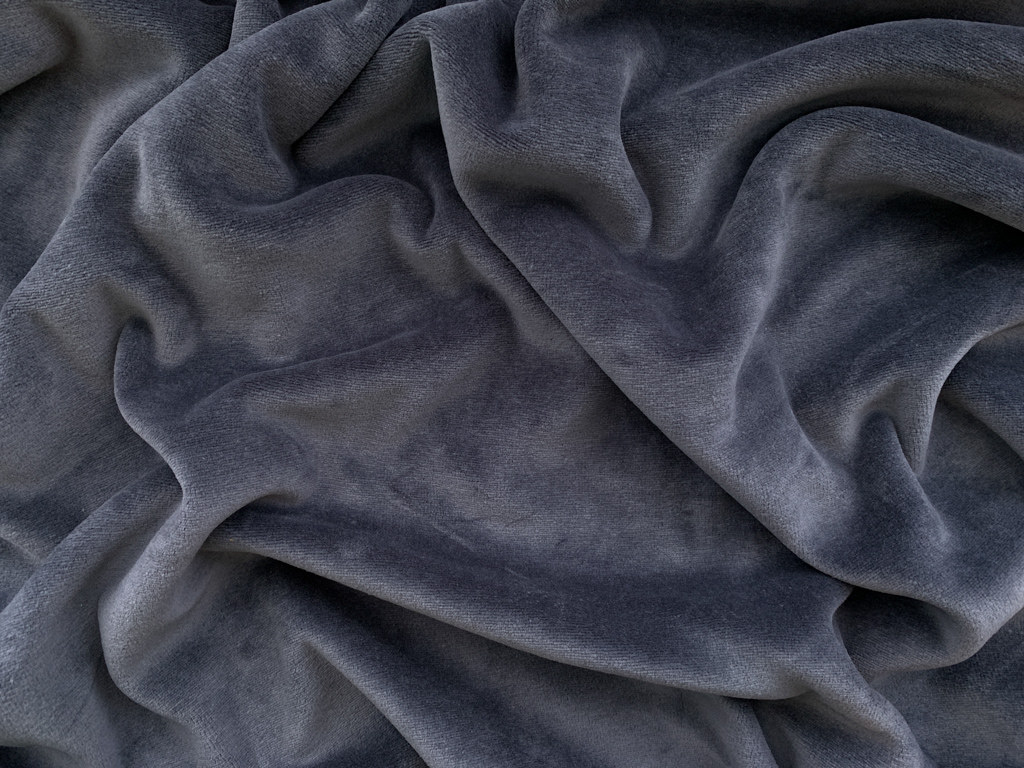 Stretch Velour Dark Grey