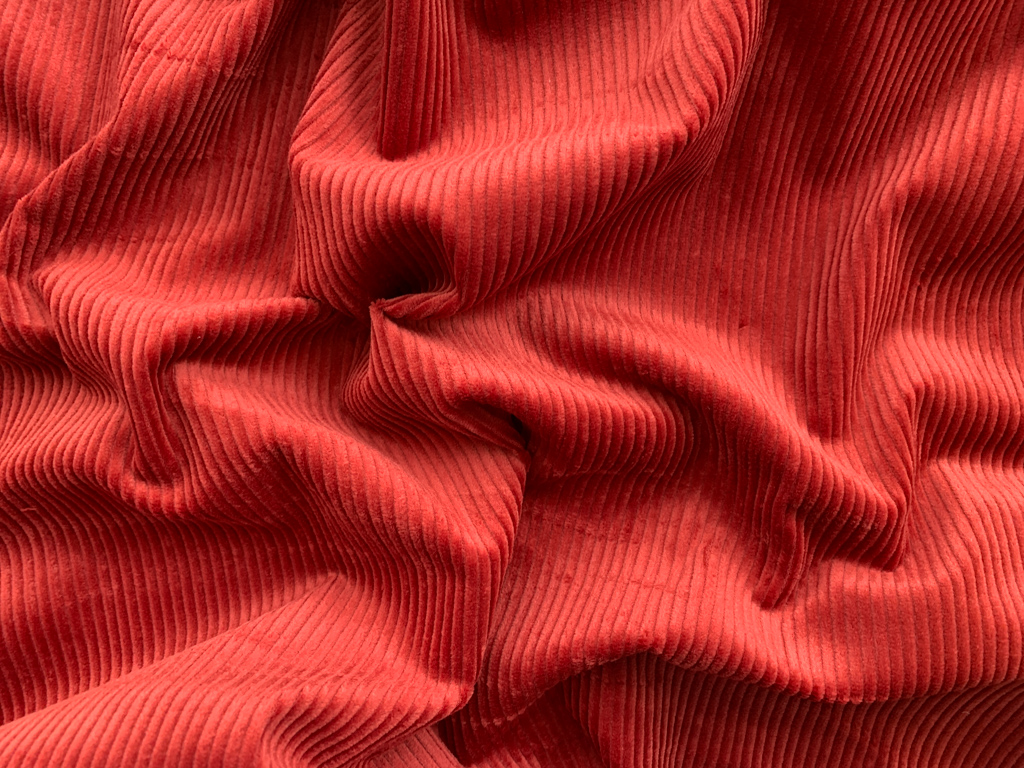 8 Wale Cotton/Spandex Corduroy - Brick