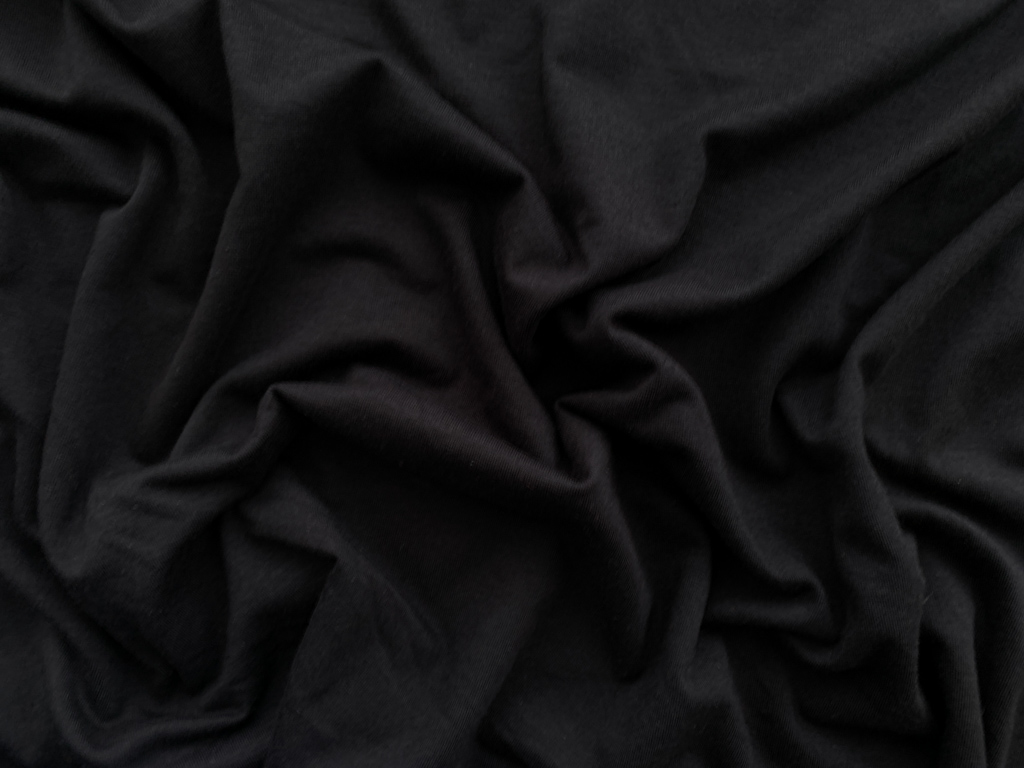 Cotton/Modal Jersey - Midnight Black - Stonemountain & Daughter Fabrics