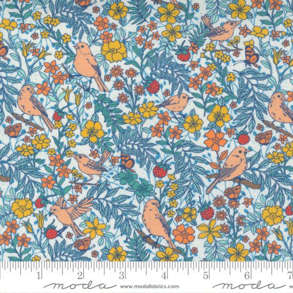 Quilting Cotton - Lady Bird - Porcelain - Blue