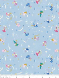 Quilting Cotton - Little Brier Rose - Fairies - Blue Sparkle