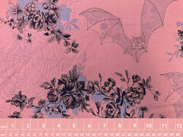 Quilting Cotton - Alexander Henry – Bats in the Attic – Mauve